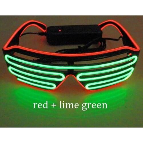 EL glow sunglass Neon light glasses flashing any parties birthday Christmas gift fashion KTV bar EL Wire LED Glasses Glowing