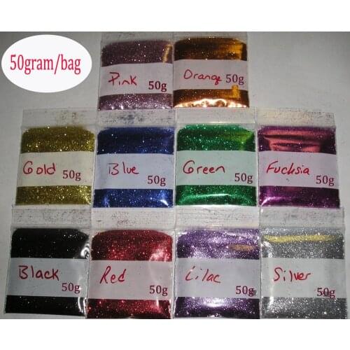 Loose Glitter, Fine Glitter Dust Powder 50g 20 Colors Glitter Powder Eye Shadow Pigment Shinny Shimmer Gel Nail Art Decoration