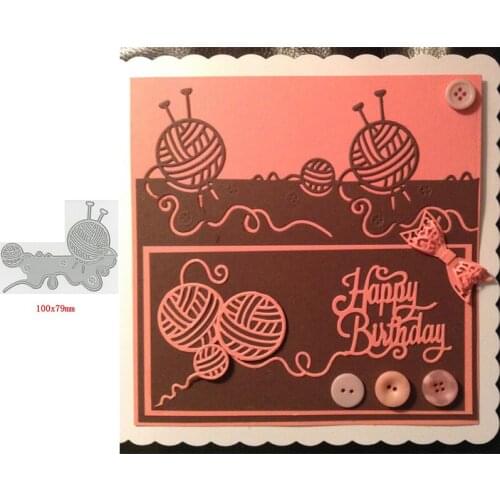 Warm Graceful Ball of Yarn Circle Button Special Decoration Metal Cutting Dies For DIY Scrapbooking Paper Cards Crafts New 2019