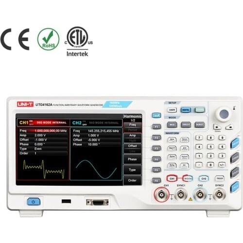 UNI-T UTG4082A/4122A/4162A Function/Arbitrary Waveform Generator Dual Channel 500MS/s 14bits Frequency Meter 80MHz/120MHz/160MHz
