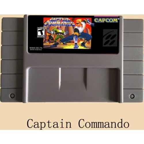 High Quality 16 Bit Captain Commando NTSC Big Gray Game Card For USA Version Game Player