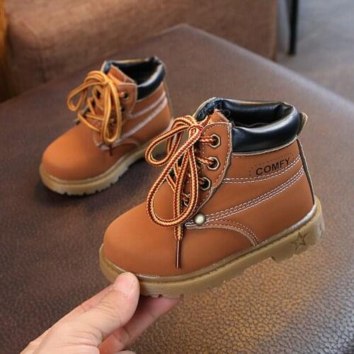 Winter Childrens Boots Girls Boys Plush Non-slip Martin Boots Casual Warm Ankle Shoes Kids Fashion Sneakers Baby Snow Boots