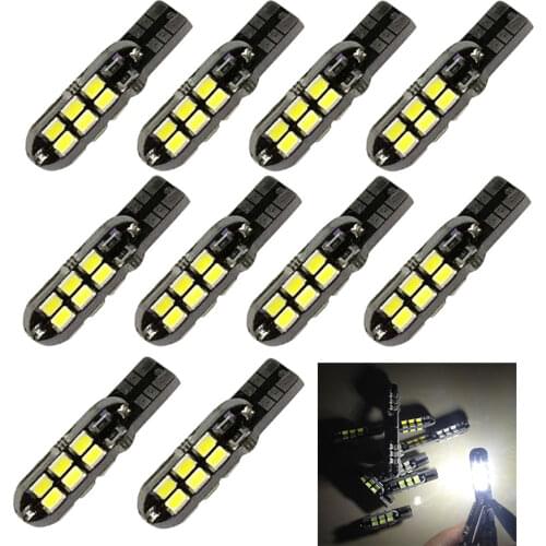 10PCS T10 24 SMD Car Side Wedge Dome Map Bulb W5W 194 168 2835 CAN BUS Error Free Automotive Lamp Car Led Lights Auto Lamp