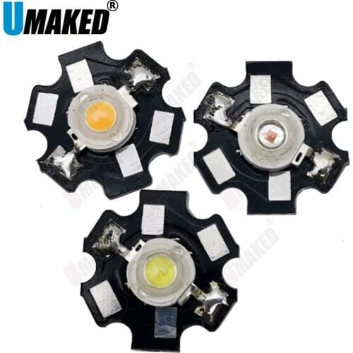 10PCS) 1W 3W 20mm LED PCB with 1W 3W chips installed, Aluminum plate board with chips for bulb light, tracking light. leds