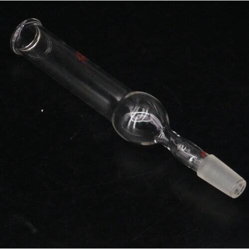 14/23mm Ground Joint Glass Lab Drying Tube Straight Shaped With Bulb Laboratory