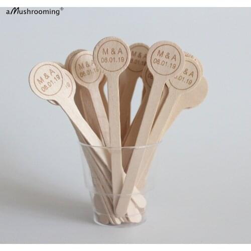 200pcs Cocktail Stir Sticks Buffet Party Swizzle Sticks with Personalized Name Date Bar Club Lounge Beverage Cafe 10cm and 15cm