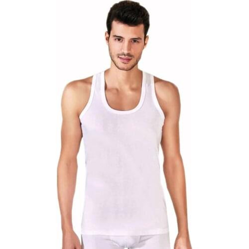 6 pcs Male Undershirt 100 Cotton Undershirt Berrak White Classic Suspenders Men Athlet Gift Men 'S Undies