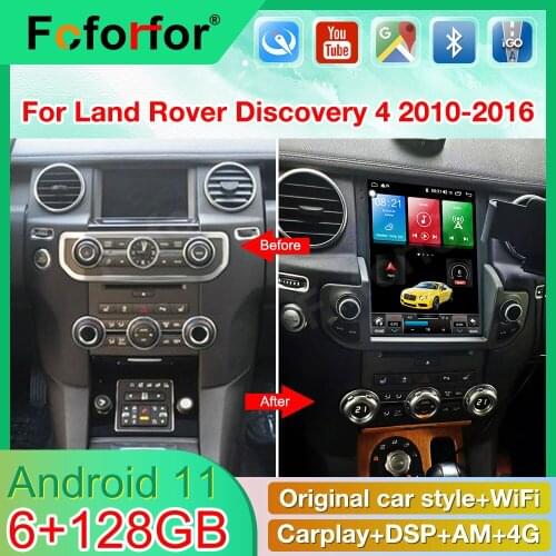 6+128GB Android 10 For Land Rover Discovery 4 Car Multimedia Player Auto Stereo Tape Recorder Navigation Head Unit Carplay