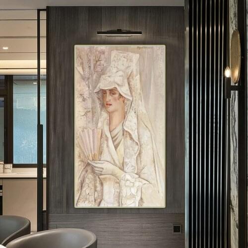 Citon Natalia Goncharova《Espagnole in White》Canvas Oil Painting Artwork Poster Decorative Picture Wall Decor Home Decoration