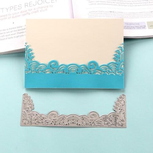 DUOFEN METAL CUTTING DIES Chinese New Year long life sea wave embossing stencil DIY Scrapbook Paper Album 2021 new