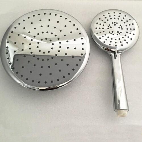 Shower Room High-Grade Electroplated Round Style Rainfall Top Shower Head And Hand Hold Shower Nozzle High Quality Shower Set