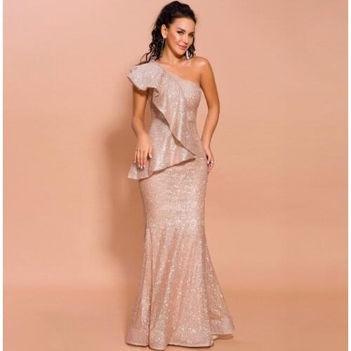 GOHYPDUG Womens One Shoulder Evening Dresses