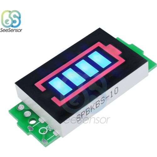 12.6V 3S Li-po Li-ion Lithium Battery Capacity Indicator Module Blue Display Electric Vehicle Battery Power Tester