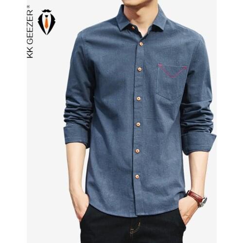 Мужские хлопковые рубашки KK GEEZER China At AliExpress