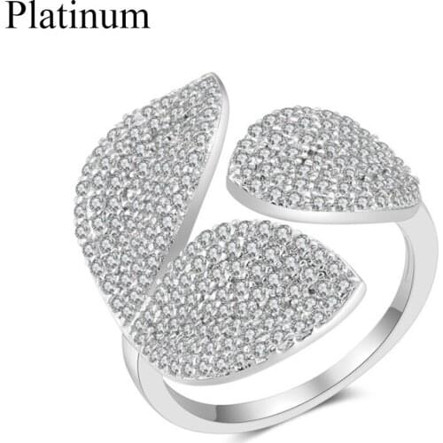 Beadsnice Zircon Ring Adjustable High Quality Fancy Custom Luxury Shiny Glither For Engagement Wedding ID 41113