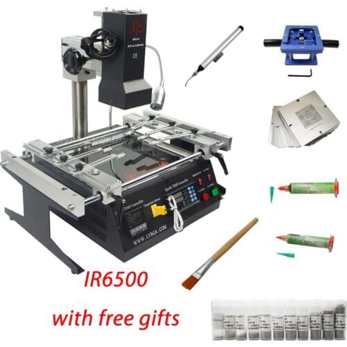 IR6500 BGA Rework Station kits 2 zones infrared 2300W Repair Soldering Station for Motherboards Mobile Phone Chip PCB Machine