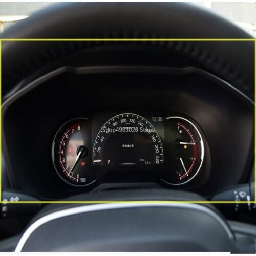 Carbon Fibre Console Dash Board Instrument box Cover Interior Frame Molding Trim For Toyota RAV4 RAV 4 2019 2020 Car Accessories
