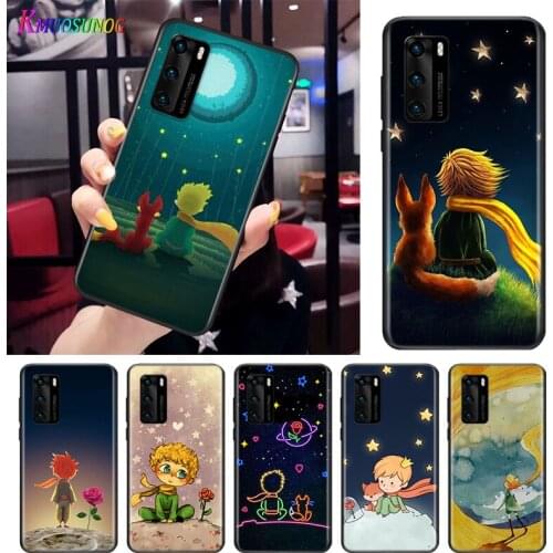 Lovely little prince For Huawei P Smart S Z Mate 40 RS 30 20 10 Pro Plus Lite 2019 2020 2021 Black Soft Phone Case