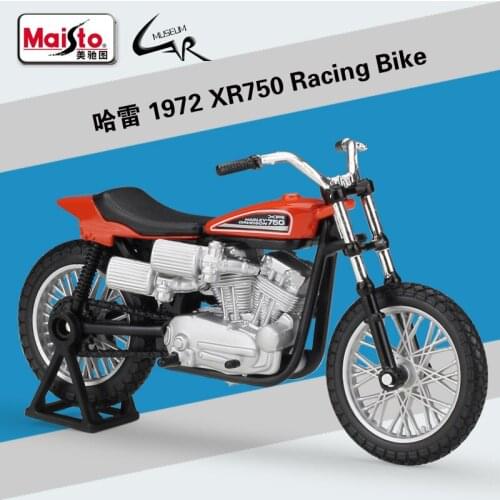 Maisto 1:18 Harley 1972 XR750 Racing Bike Model Car Simulation Alloy Motorcycle Metal Toy Car Childrens Toy Gift Collection