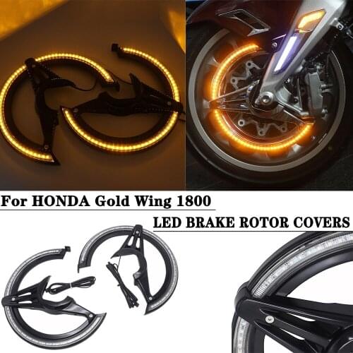 Motorcycle LED Light Function Brake Rotor Covers LED BRAKE ROTOR COVERS For HONDA Gold Wing 1800 GL1800 F6B 2018-2020