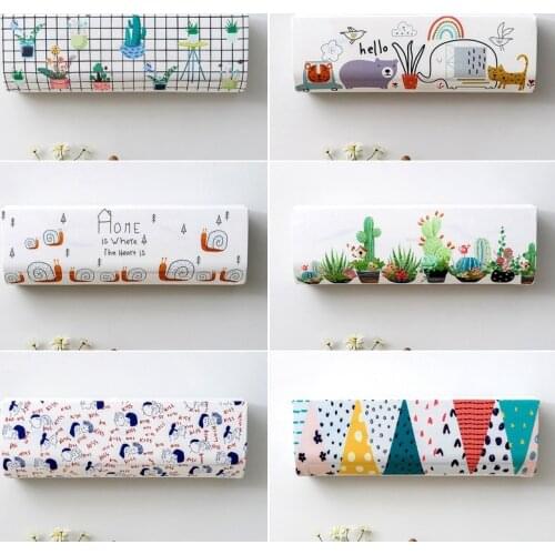 Printed Indoor Hanging Air Conditioning Protective Case Air Conditioner Cover Home Dustcover Decorative Air Conditioning Cover