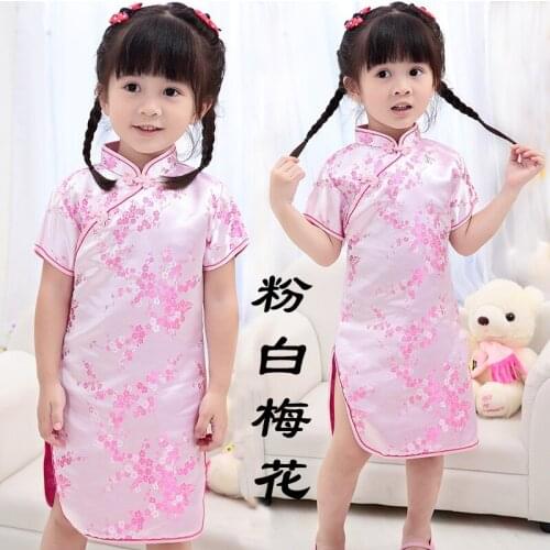 2020 New Summer Baby Girl Dresses Kid Chinese New Year Style chi-pao qipao cheongsam gift Clothes