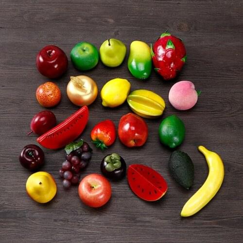 New Arrival 1Pcs Artificial Apple Fake Fruit Home Decoration Simulation Orange Ornament Craft Food Photography props Home