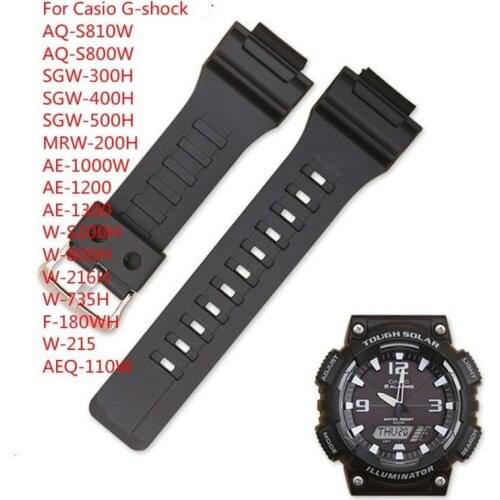 PU Watchband Strap For Casio G Shock AQS810W AQS800W W735H AEQ110W W-800H W-200H 216H MRW-200H Replacement Watch Accessories
