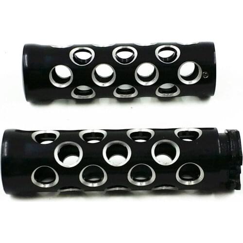 1" Round Hole Handlebar Hand Grips Cruiser Chopper Bobber Cafe Racer Old School
