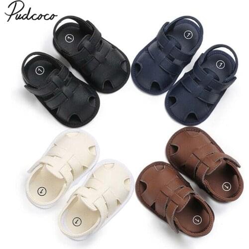 2019 Brand Toddler Newborn Baby Boy Girl Sandals Soft Sole Shoes Leather Sandles Prewalker Summer Baby Shoes 0-18M