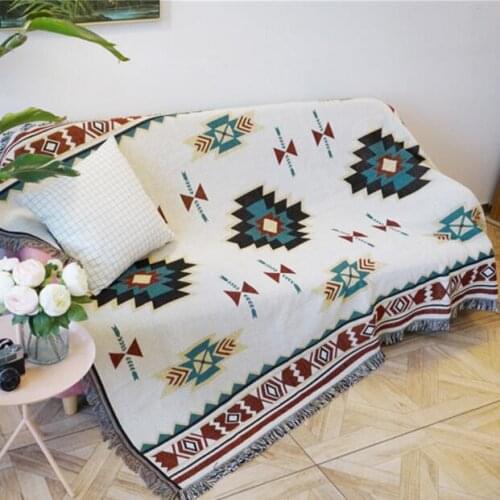 Northern Europe Gree Sofa Blanket Geometric Carpet For Living Room Bedroom Rug Bedspread Dust Cover Table Cloth Tapestry