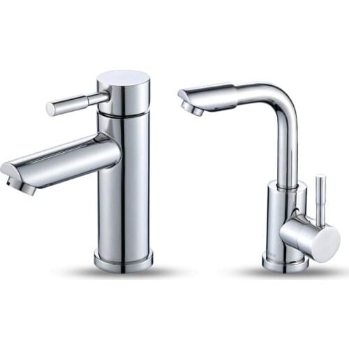 Bathroom Basin Sink Faucet Stainless Steel Rotatable Kitchen Mixer Tap Swivel Single Handle Cold and Hot Water Tap Deck Mounted