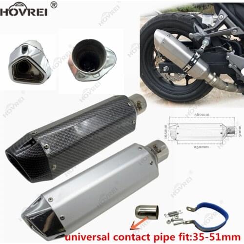 35mm to 51mm Universal Motorcycle Exhaust Muffler Escape Pipe with db killer Exhaust Systems For honda benelli msx125 nmax EP01