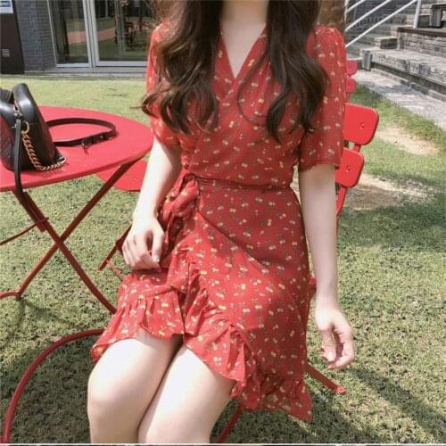 WAITSUN Red Summer Dresses