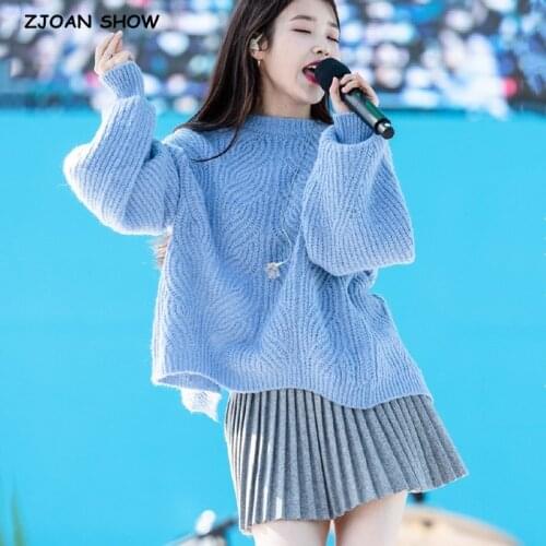 2 Pieces Set Vintage Knitting Twist Slit Back Backless Sweat Korea Clothing Women Pleated Mini Skirt Long sleeve Knitwear Jumper