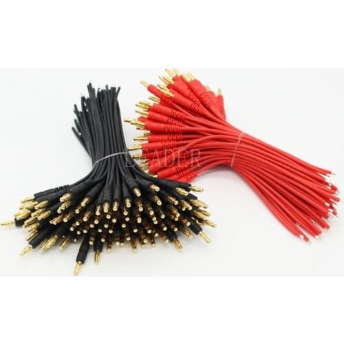 100 pairs/lot RC Parts 4.0mm Gold Plating Banana Plug 16AWG Soft Silicone Wire Switch Cable Connector 150mm