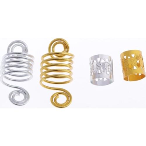 120 Pieces Metal Hair Dreadlocks Rings, Braiding Hair Clips Hair Accessories