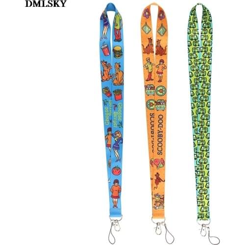 24pcs/lot MD017 DMLSKY Cartoon Phone Lanyard Anime Strap Neck Lanyards for ID Card Mobile Phone Necklace Keychain Lanyards
