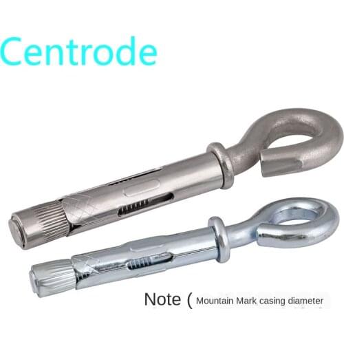 304 stainless steel eye expansion hook galvanized ring pull explosion screw pendant lamp hook swing hook screw M6-M12 2pcs