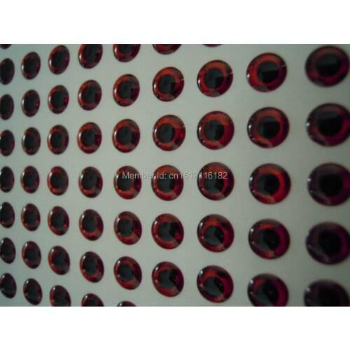 500pcs 3mm/4mm Red Eyes Black Pupil 3D Holographic Fishing Lure Eyes Fly Tying Jigs Crafts Dolls
