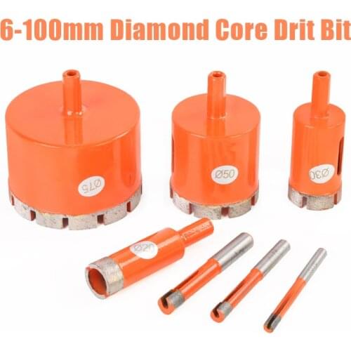 6-100mm Marble Opener Diamond Core Bit Hole Saw Drill Bit for Marble Granite Brick Tile Ceramic Concrete Drilling Diamond Reamer