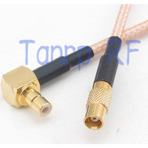 8in MCX female jack to SMB male plug right angle RF adapter connector 20CM Pigtail coaxial jumper cable RG316 extension cord