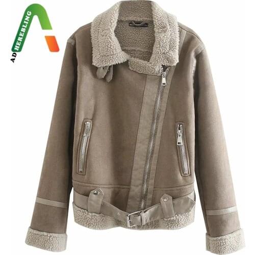 Adherebling Women's Jackets With Fur