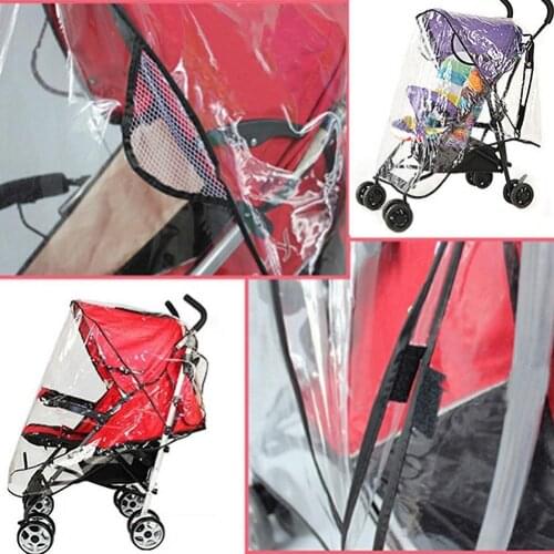 Stroller Accessories Waterproof Rain Cover Transparent Wind Dust Shield Zipper Open For Baby Kids Strollers Pushchairs Raincoat