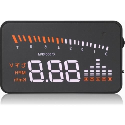 Konrisa Head Up Display Car Speedometer OBD2 On-board Computer Windshield Projector Overspeed Warning Clear Error Code Tool