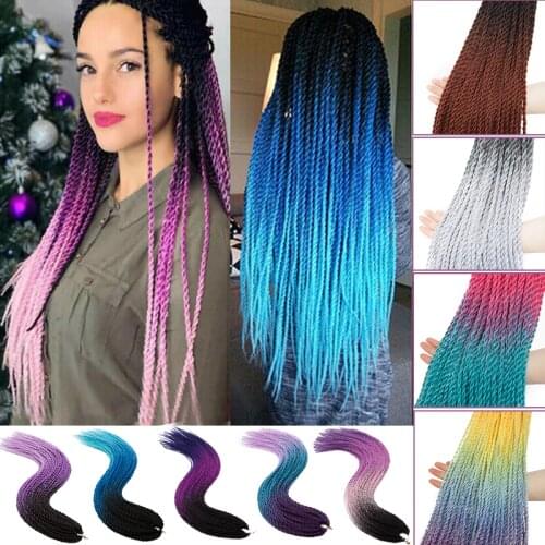 BENEHAIR Senegalese Twist Hair Crochet Braids Hair Synthetic Braiding Hair Extensions 30 Roots/pack Ombre Hair Braids For Women