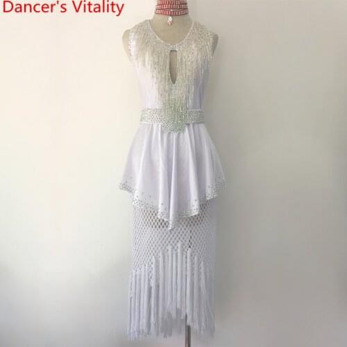 Childrens Latin dance skirt female adult Latin dance performance Dress Custom Cha-cha competition clothing dresses
