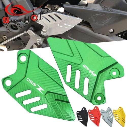 For Kawasaki NINJA650 Z650 z ninja 650 Motorcycle Accessories Footpeg Footrest Front Brake cylinder Heel Plates Guard Protector