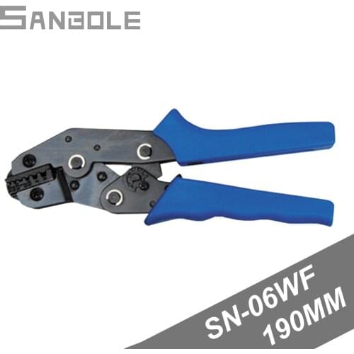 Ratchet Clamp SN-06WF Special Pliers For Non-insulated Terminals And Connectors Small Cold Pressure Clamp Flat Mouth 190MM