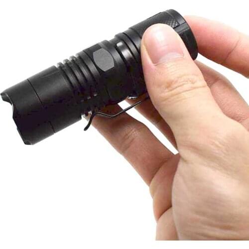 1PCS EC11 Mini T6/L2 LED Flashlight Pocket Zoomable Torch Waterproof Portable Flashlight Small Lanterna with Magnetic Tail Clip